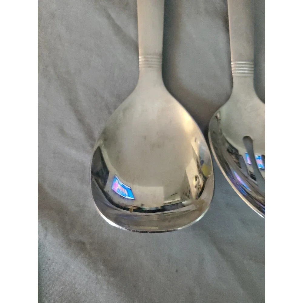 4 Oneida Stainless Steel Serving Spoon Ladle Silverware Flatware Set